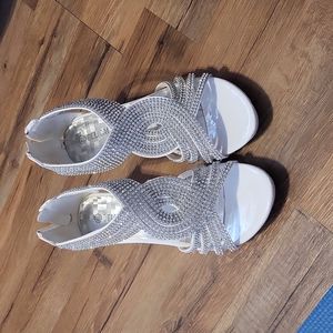 Wedding shoes white sandles size 6.5